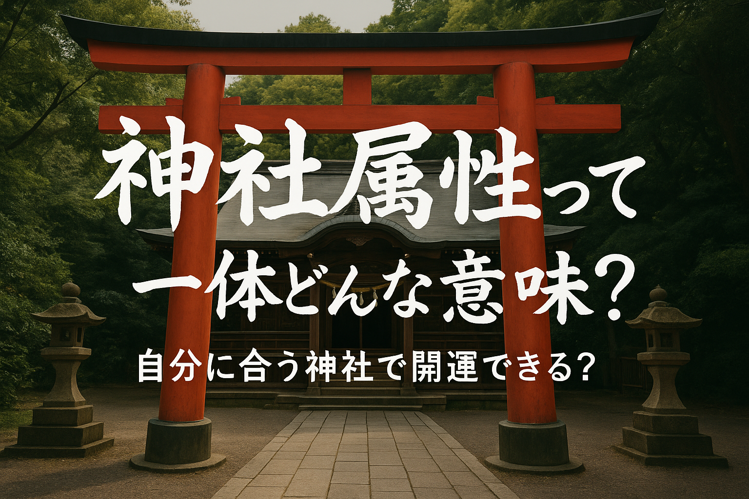 神社 属性って一体どんな意味？自分に合う神社で開運できる？