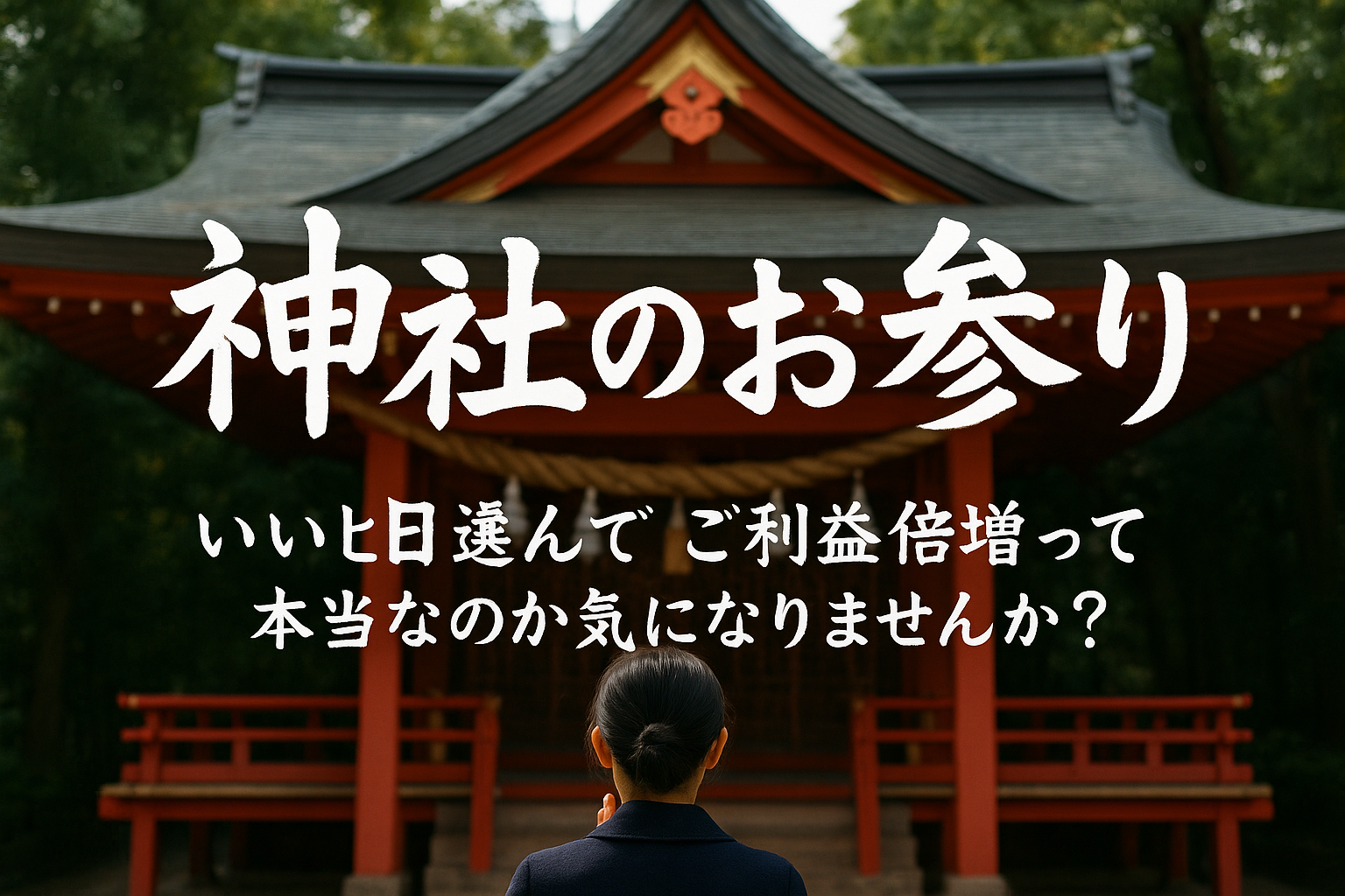 神社のお参り、いい日を選んでご利益倍増って本当なのか気になりませんか？