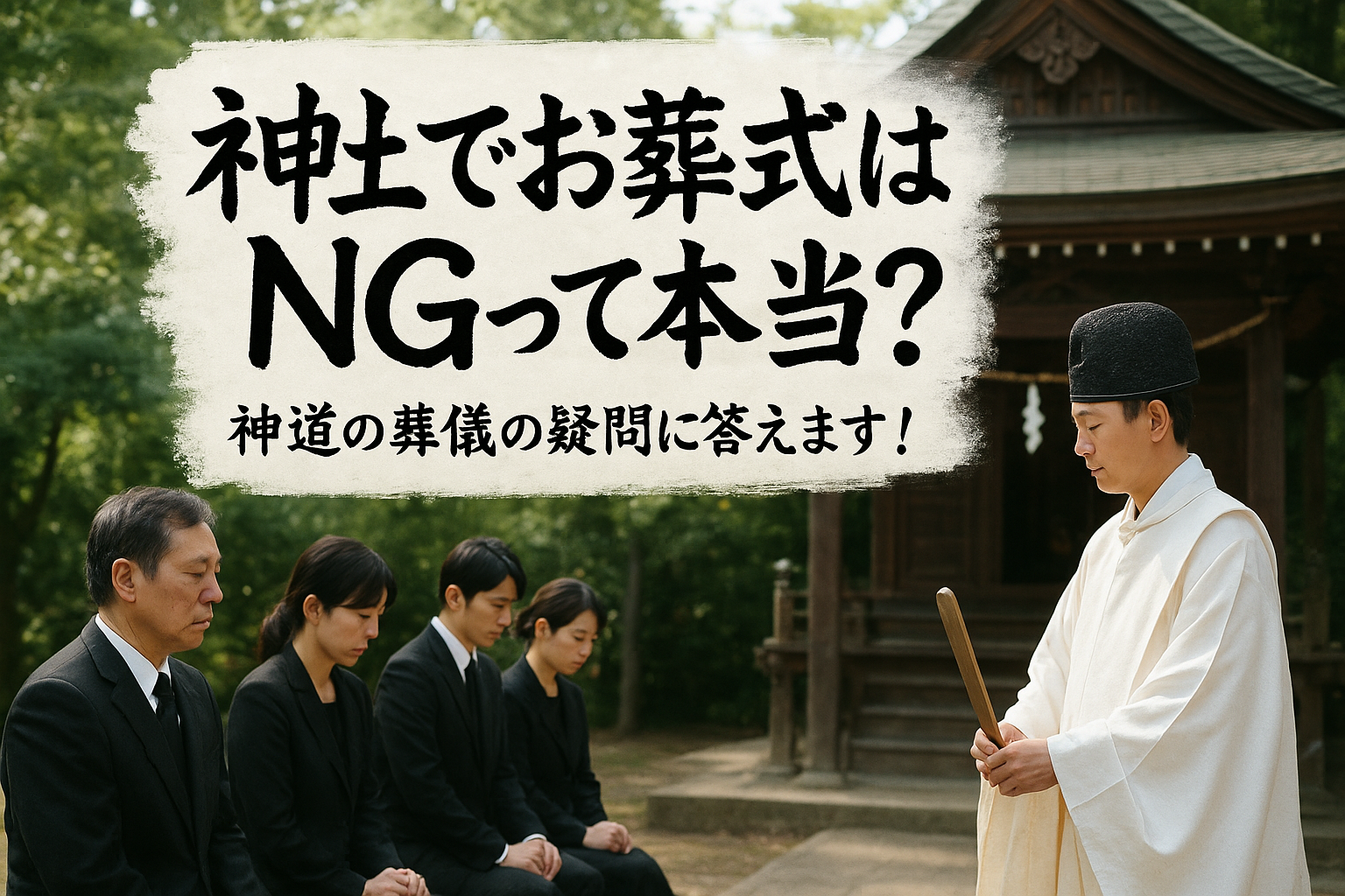 神社でお葬式はNGって本当？神道の葬儀の疑問に答えます！