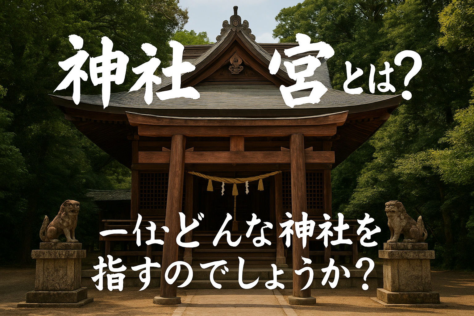 神社 一宮とは？一体どんな神社を指すのでしょうか？