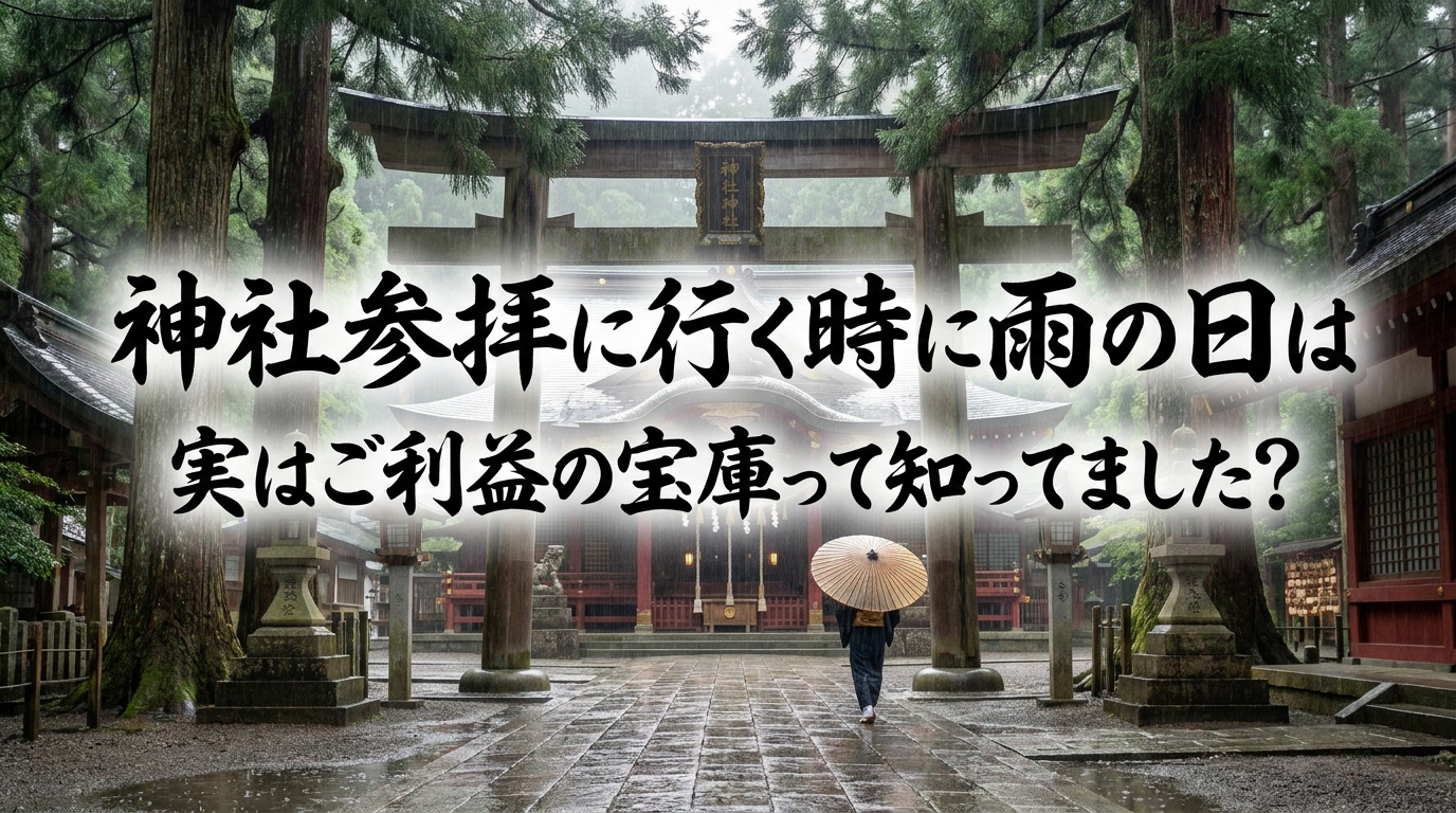 神社参拝に行く時に雨の日は実はご利益の宝庫って知ってました？