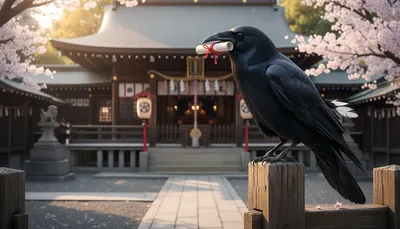 神社で神様からの歓迎サイン！カラスに出会うのは縁起がいい？神使としてのカラスが持つ意味とは？