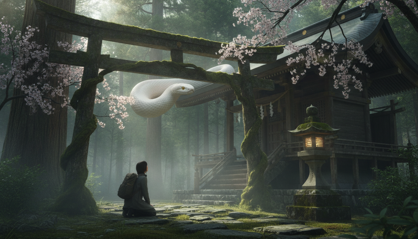 神社で蛇に遭遇するスピリチュアルな意味とは？実体験から紐解く驚きのメッセージ！