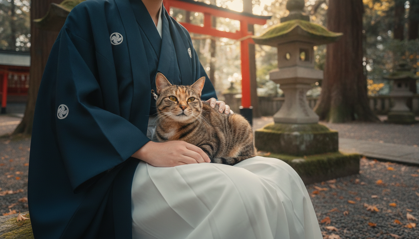神社でキジトラ猫が膝に乗るスピリチュアルな意味は?驚きの幸運を呼ぶ体験談も紹介!