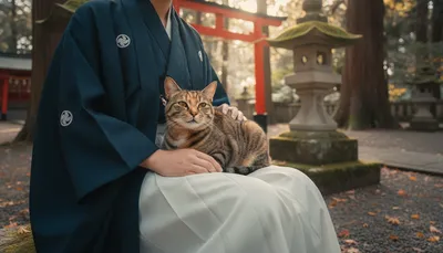 神社でキジトラ猫が膝に乗るスピリチュアルな意味は？驚きの幸運を呼ぶ体験談も紹介！