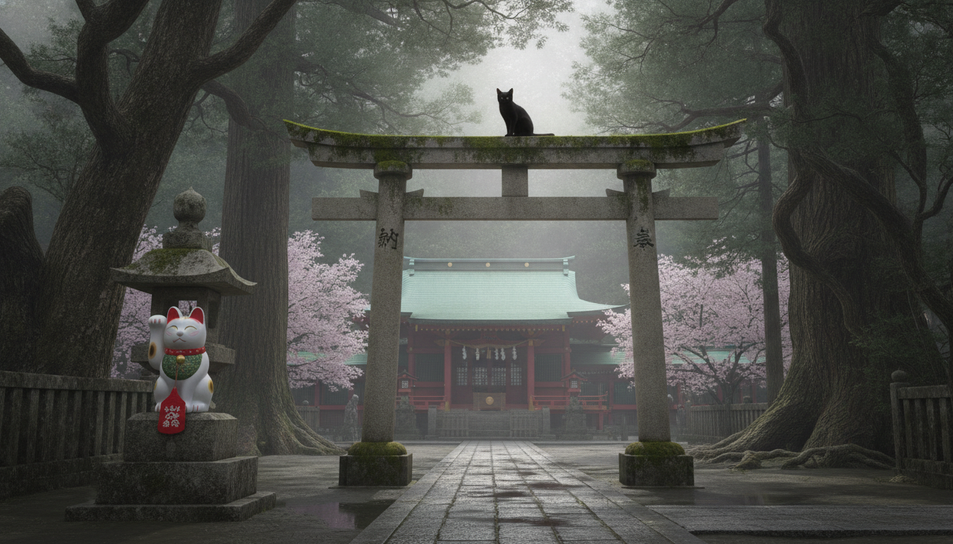 神社で黒猫に出会うのは幸運の予兆?招き猫とどっちが運気アップに繋がるか教えます!