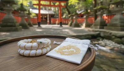 財運白蛇ブレスレットのご利益は？阿蘇白水龍神權現(白蛇神社)の祈祷済みのお守りのレビュー！