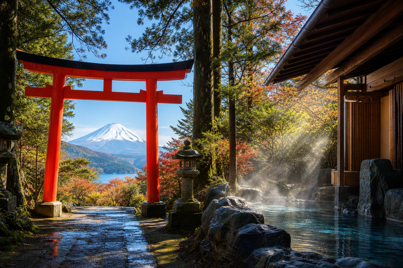 箱根の神社とパワースポットを巡る旅!温泉も楽しむ開運旅行!