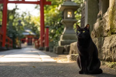 神社で黒猫に出会ったら？参拝後にやるべき開運の習慣とは