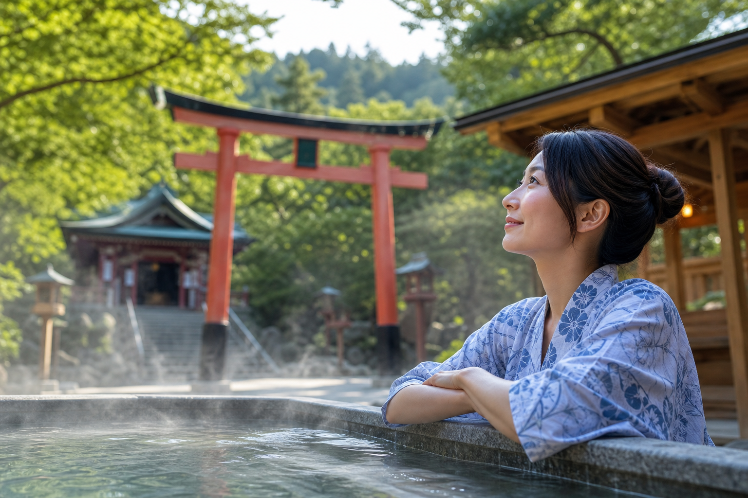 神社参拝の後に温泉へ!ゆっくり過ごせる開運旅行の楽しみ方!