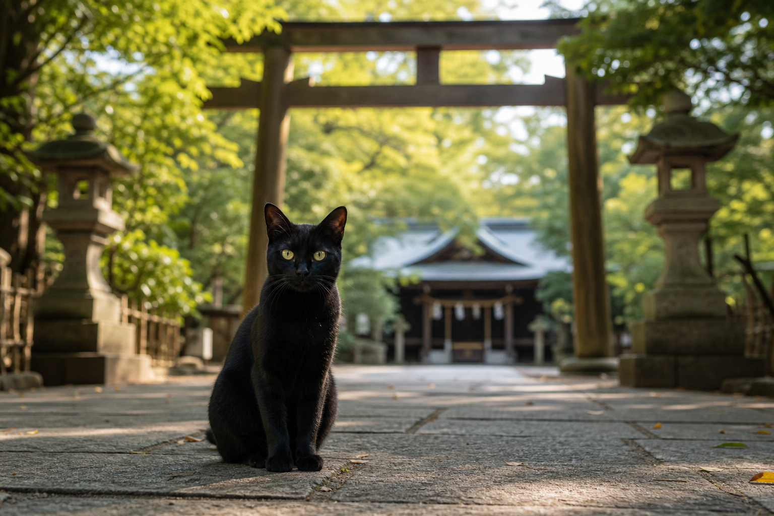 神社で黒猫に遭遇後開運行動をするには?神聖な場所で出会った後の幸運の掴み方とは?