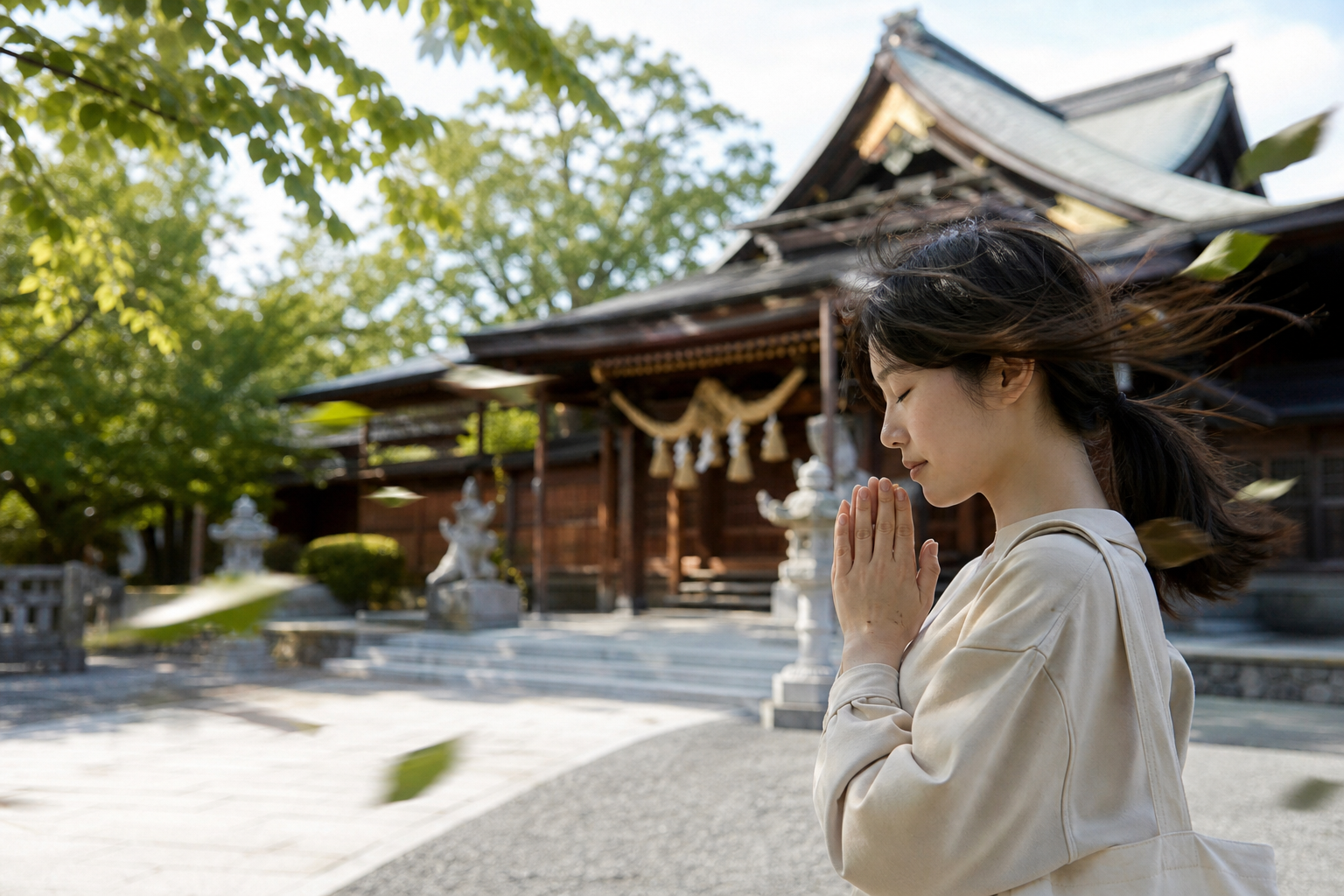 神社参拝で強い風が吹く意味とは?突然強い風が吹く意味を詳しく解説!